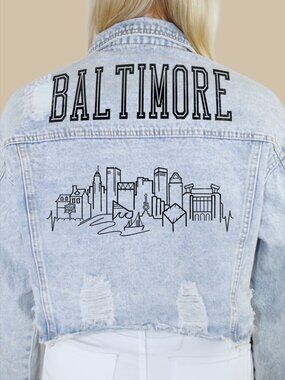 Baltimore Skyline Denim Jacket